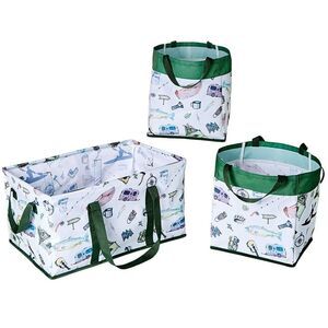Gone Fishing Storage Bins 3-Piece 1 Large 2 Small Travel Car Organization Gift